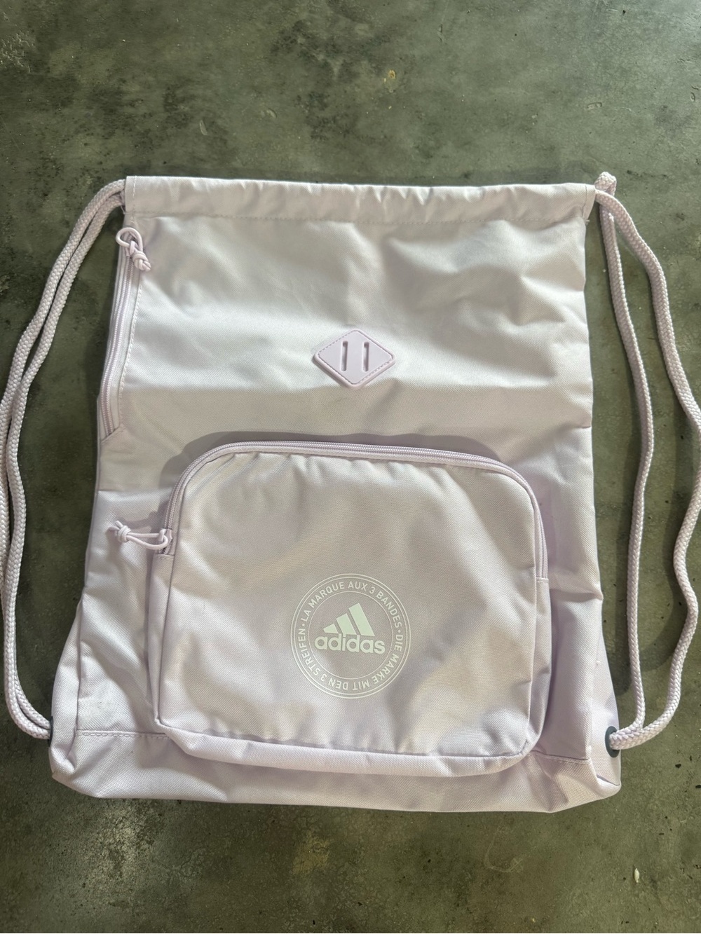 adidas Light Lavender Drawstring Backpack